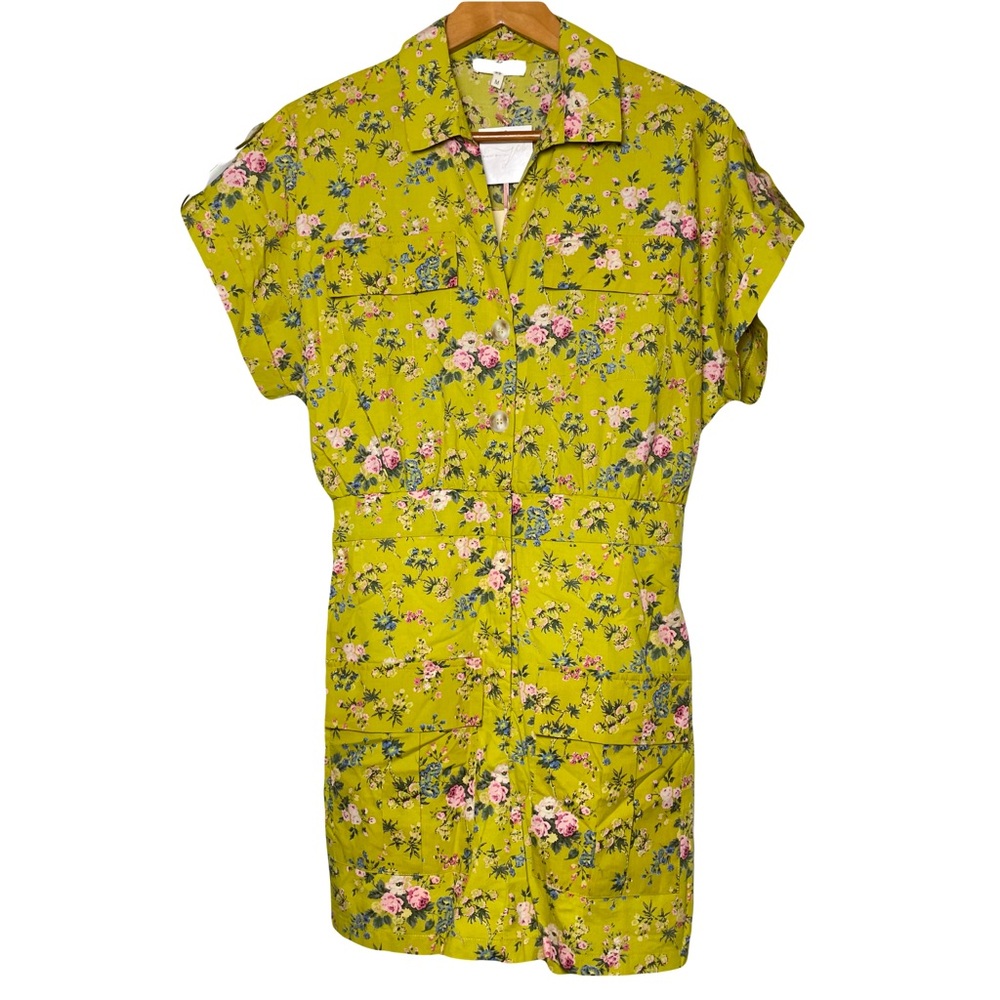Entro Floral Mini romper in Yellow and Pink